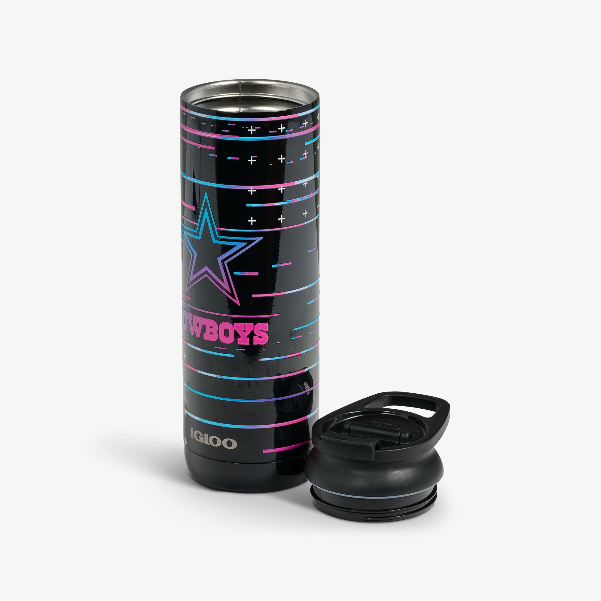 NFL Neon Dallas Cowboys 20 Oz Flip ‘n’ Sip Tumbler - Image 3