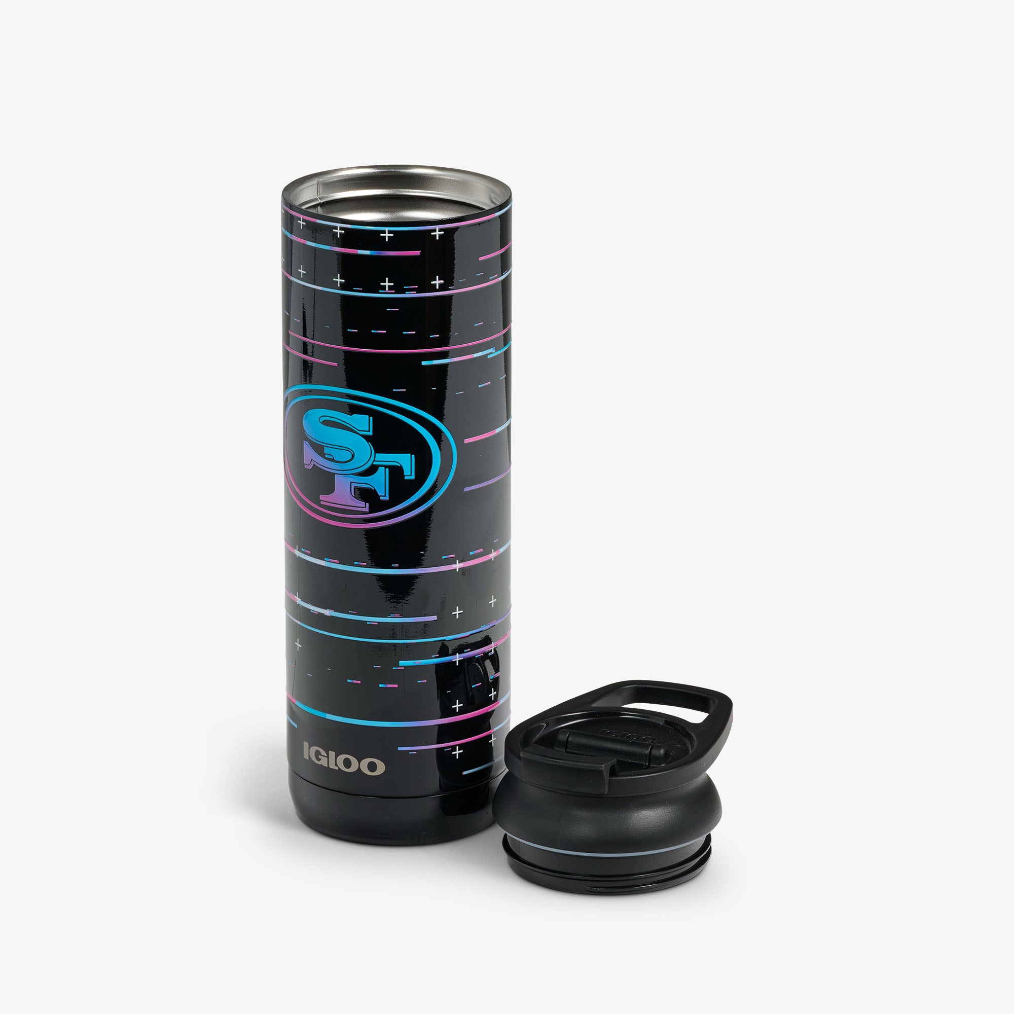 NFL Neon San Francisco 49ers 20 Oz Flip ‘n’ Sip Tumbler - Image 3